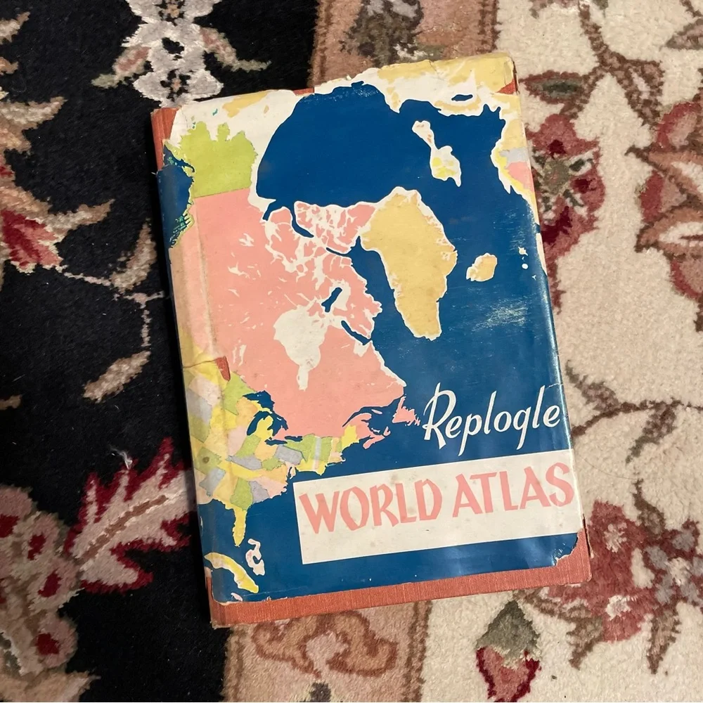 REPLOGLE | Vintage Reference World Globe with Atlas, 10" diameter (c.1954) - Picture 2 of 11